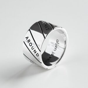 karma handmade silver ring