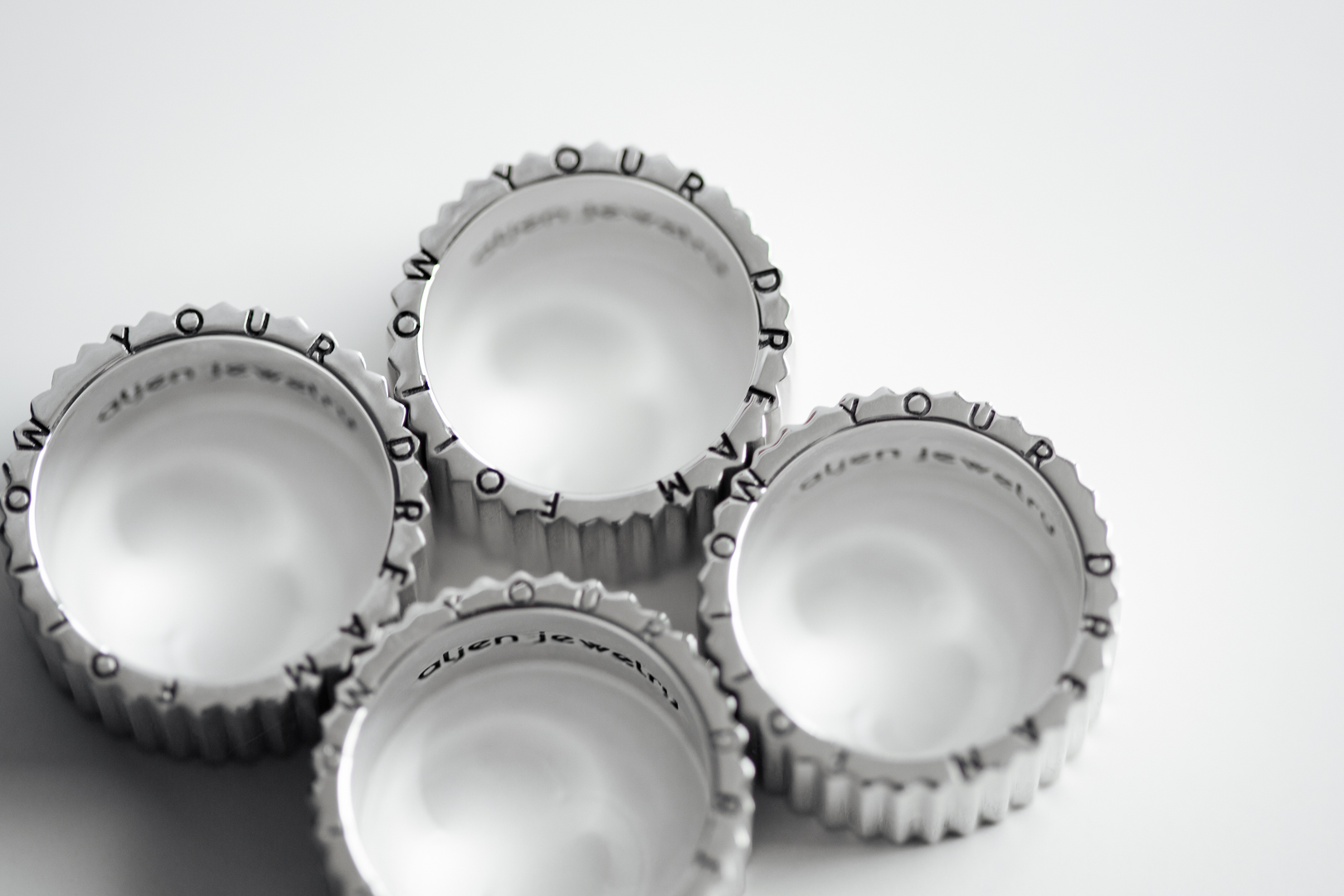 handmade silver ring steps