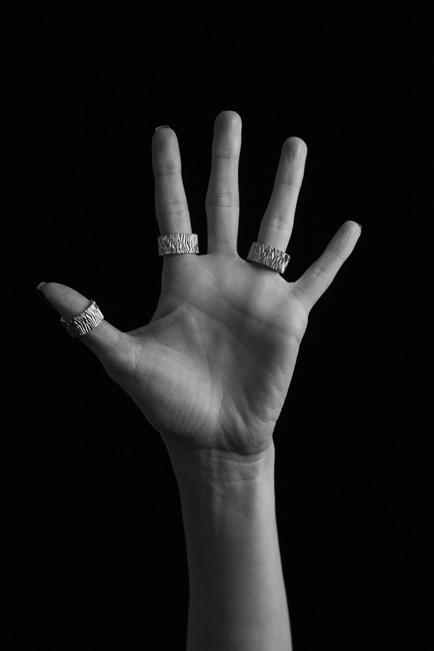 handmade silver ring open your eyes